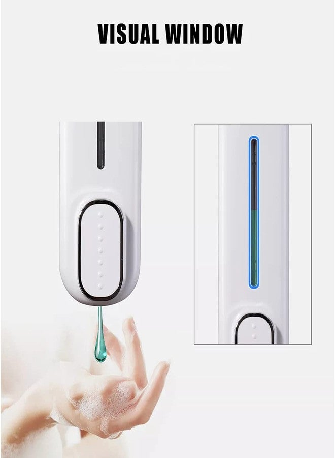BATH GURU ABS Plastic Soap Dispenser for Bathroom, Kitchen, 350 ml, Pack of 2, Slim White - Image 4